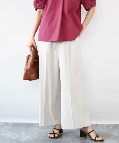 MK MICHEL KLEIN / エムケーミッシェルクラン その他パンツ | センタープレス入りストレートワイドパンツ/UVカット/接触冷感/速乾/洗える | 詳細8