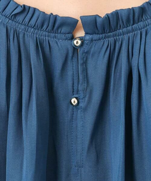 MK MICHEL KLEIN / エムケーミッシェルクラン シャツ・ブラウス | フリルギャザーネックサテンブラウス/接触冷感/洗える | 詳細20