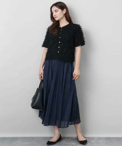 MK MICHEL KLEIN / エムケーミッシェルクラン シャツ・ブラウス | 釦デザインチュールトップス/前後2way/洗える | 詳細14