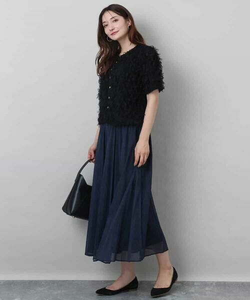 MK MICHEL KLEIN / エムケーミッシェルクラン シャツ・ブラウス | 釦デザインチュールトップス/前後2way/洗える | 詳細15