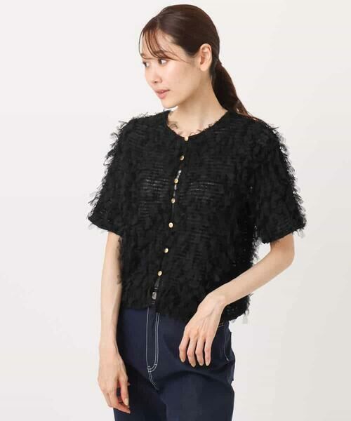 MK MICHEL KLEIN / エムケーミッシェルクラン シャツ・ブラウス | 釦デザインチュールトップス/前後2way/洗える | 詳細17