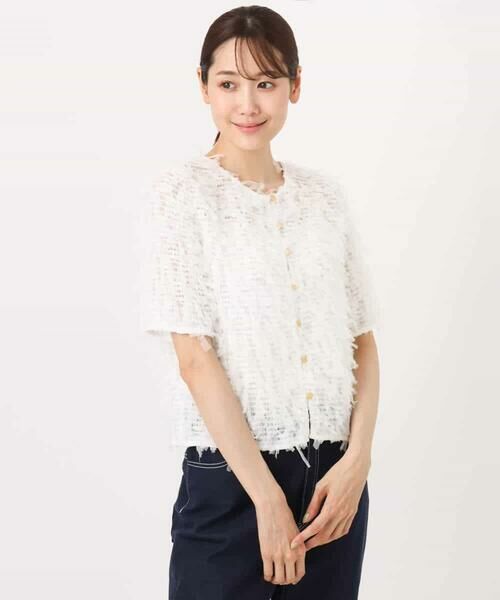 MK MICHEL KLEIN / エムケーミッシェルクラン シャツ・ブラウス | 釦デザインチュールトップス/前後2way/洗える | 詳細25