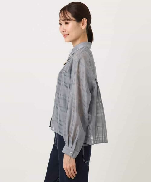 MK MICHEL KLEIN / エムケーミッシェルクラン シャツ・ブラウス | シアードビーチェックシャツブラウス/洗える | 詳細11