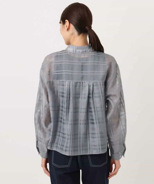 MK MICHEL KLEIN / エムケーミッシェルクラン シャツ・ブラウス | シアードビーチェックシャツブラウス/洗える | 詳細12