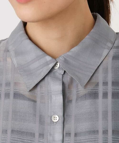 MK MICHEL KLEIN / エムケーミッシェルクラン シャツ・ブラウス | シアードビーチェックシャツブラウス/洗える | 詳細13