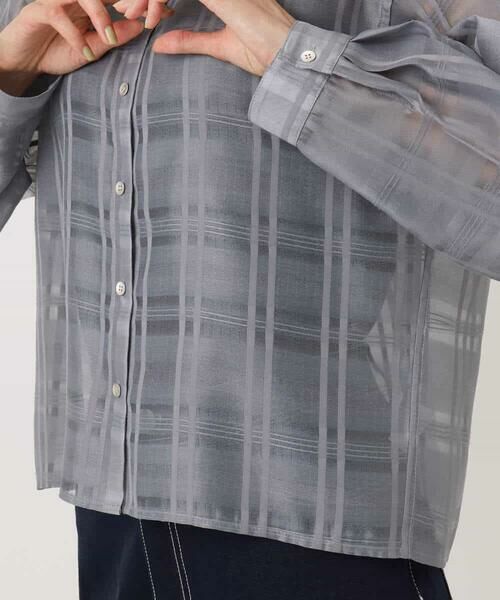 MK MICHEL KLEIN / エムケーミッシェルクラン シャツ・ブラウス | シアードビーチェックシャツブラウス/洗える | 詳細16