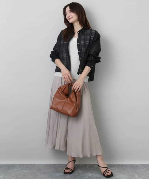 MK MICHEL KLEIN / エムケーミッシェルクラン シャツ・ブラウス | シアードビーチェックシャツブラウス/洗える | 詳細5