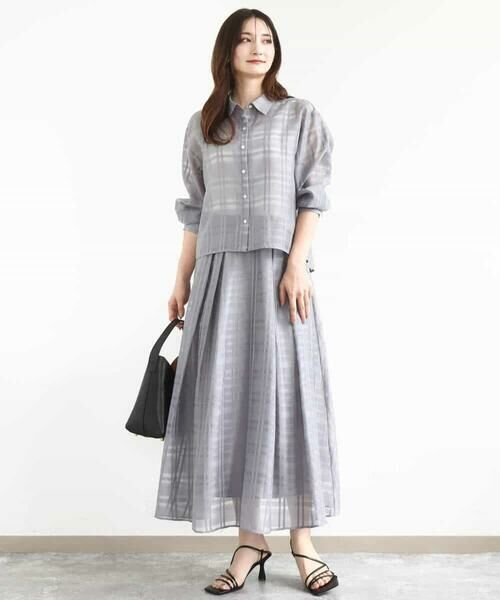 MK MICHEL KLEIN / エムケーミッシェルクラン シャツ・ブラウス | シアードビーチェックシャツブラウス/洗える | 詳細9