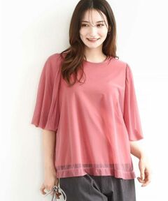 MK MICHEL KLEIN / エムケーミッシェルクラン シャツ・ブラウス | レイヤードチュールブラウス×タンクトップ/接触冷感./洗える