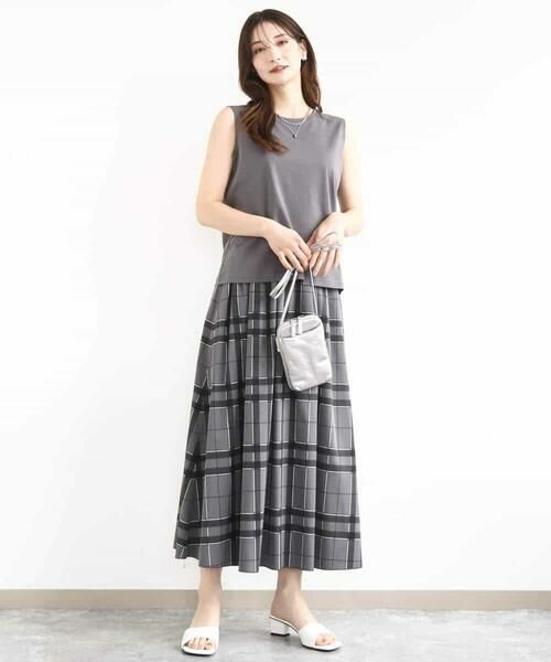 MK MICHEL KLEIN / エムケーミッシェルクラン シャツ・ブラウス | レイヤードチュールブラウス×タンクトップ/接触冷感./洗える | 詳細10