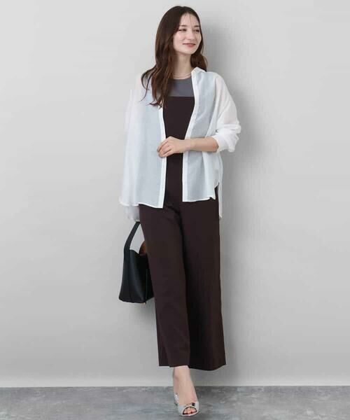 MK MICHEL KLEIN / エムケーミッシェルクラン シャツ・ブラウス | レイヤードチュールブラウス×タンクトップ/接触冷感./洗える | 詳細16