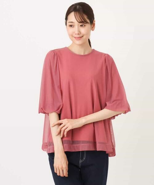 MK MICHEL KLEIN / エムケーミッシェルクラン シャツ・ブラウス | レイヤードチュールブラウス×タンクトップ/接触冷感./洗える | 詳細21