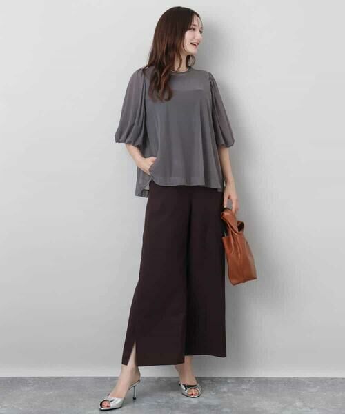 MK MICHEL KLEIN / エムケーミッシェルクラン シャツ・ブラウス | レイヤードチュールブラウス×タンクトップ/接触冷感./洗える | 詳細6