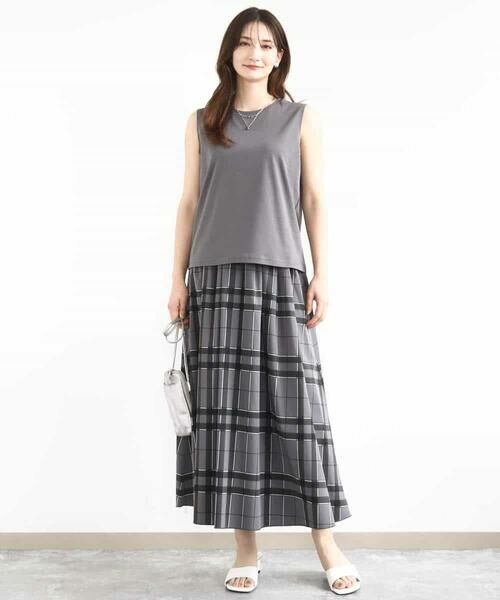 MK MICHEL KLEIN / エムケーミッシェルクラン シャツ・ブラウス | レイヤードチュールブラウス×タンクトップ/接触冷感./洗える | 詳細8