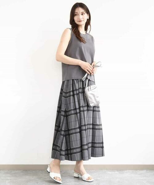 MK MICHEL KLEIN / エムケーミッシェルクラン シャツ・ブラウス | レイヤードチュールブラウス×タンクトップ/接触冷感./洗える | 詳細9