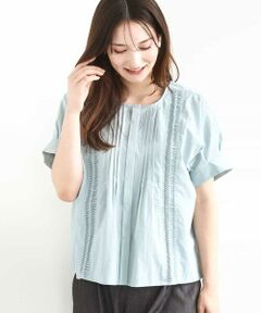 MK MICHEL KLEIN / エムケーミッシェルクラン シャツ・ブラウス | コットンボイルピンタックデザインブラウス/洗える