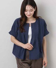 MK MICHEL KLEIN / エムケーミッシェルクラン シャツ・ブラウス | コットンボイルピンタックデザインブラウス/洗える