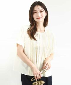 MK MICHEL KLEIN / エムケーミッシェルクラン シャツ・ブラウス | コットンボイルピンタックデザインブラウス/洗える