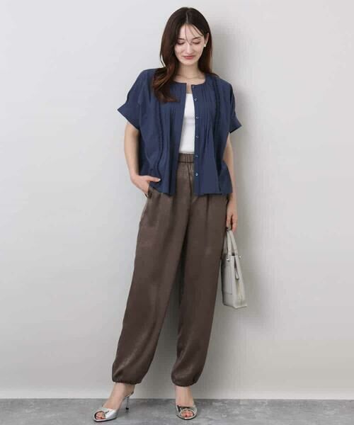 MK MICHEL KLEIN / エムケーミッシェルクラン シャツ・ブラウス | コットンボイルピンタックデザインブラウス/洗える | 詳細12