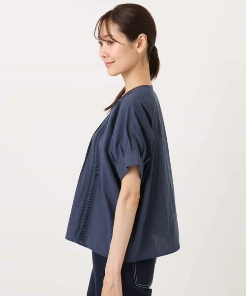 MK MICHEL KLEIN / エムケーミッシェルクラン シャツ・ブラウス | コットンボイルピンタックデザインブラウス/洗える | 詳細14