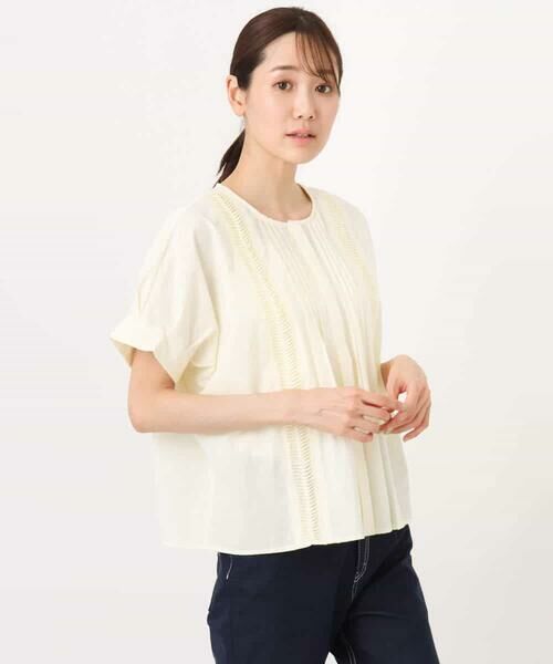 MK MICHEL KLEIN / エムケーミッシェルクラン シャツ・ブラウス | コットンボイルピンタックデザインブラウス/洗える | 詳細23