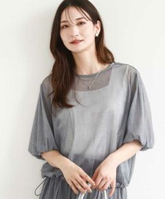 MK MICHEL KLEIN / エムケーミッシェルクラン シャツ・ブラウス | デニム調シアーブラウス/洗える