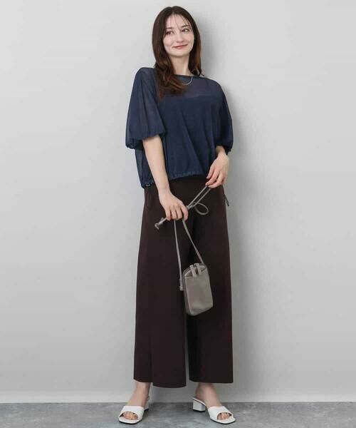 MK MICHEL KLEIN / エムケーミッシェルクラン シャツ・ブラウス | デニム調シアーブラウス/洗える | 詳細14