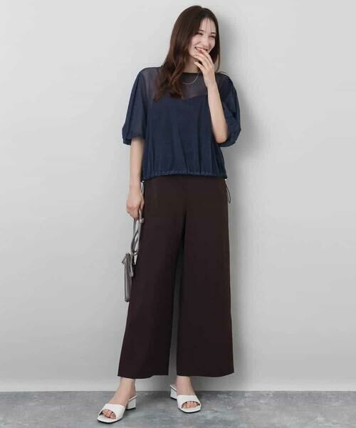 MK MICHEL KLEIN / エムケーミッシェルクラン シャツ・ブラウス | デニム調シアーブラウス/洗える | 詳細15