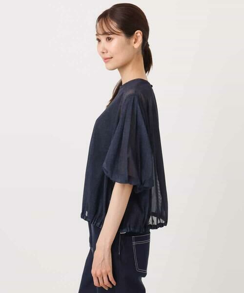 MK MICHEL KLEIN / エムケーミッシェルクラン シャツ・ブラウス | デニム調シアーブラウス/洗える | 詳細18