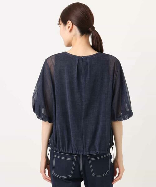 MK MICHEL KLEIN / エムケーミッシェルクラン シャツ・ブラウス | デニム調シアーブラウス/洗える | 詳細19