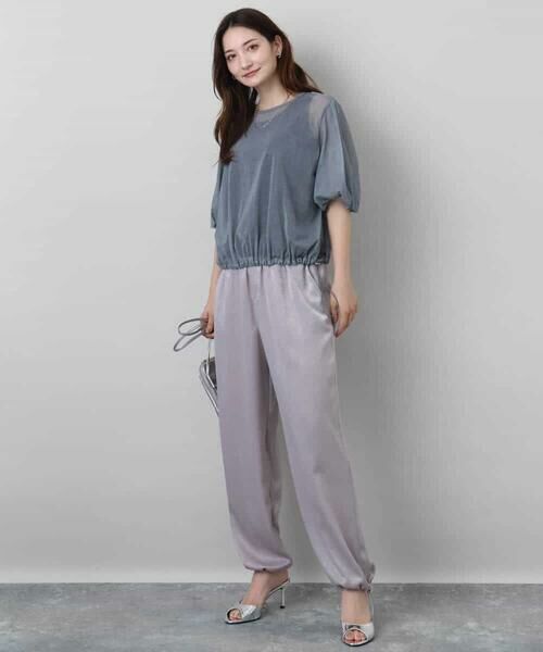 MK MICHEL KLEIN / エムケーミッシェルクラン シャツ・ブラウス | デニム調シアーブラウス/洗える | 詳細4