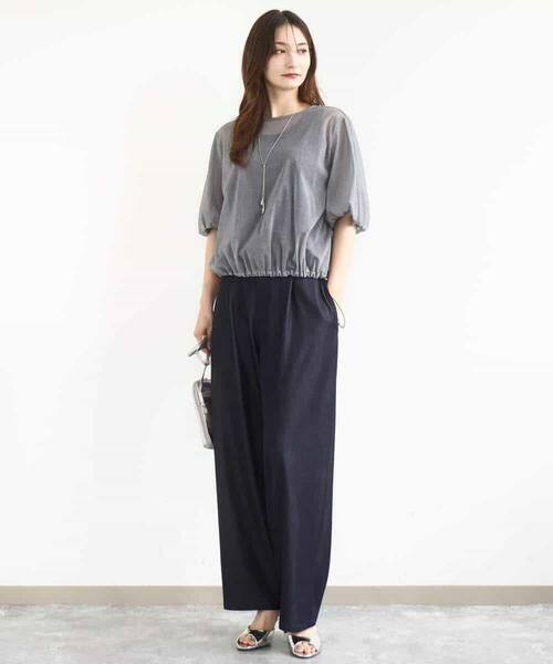 MK MICHEL KLEIN / エムケーミッシェルクラン シャツ・ブラウス | デニム調シアーブラウス/洗える | 詳細6