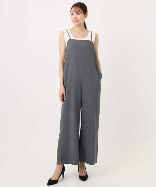 MK MICHEL KLEIN / エムケーミッシェルクラン サロペット・オールインワン | ストラップコンビネゾン/洗える | 詳細1