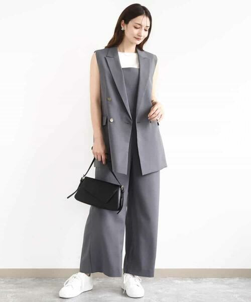 MK MICHEL KLEIN / エムケーミッシェルクラン サロペット・オールインワン | ストラップコンビネゾン/洗える | 詳細30