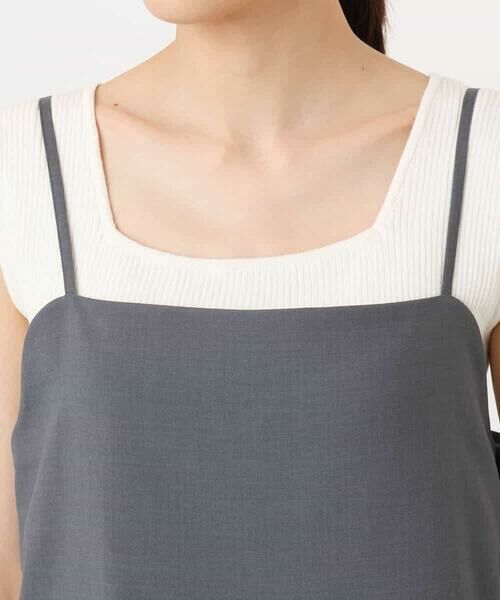 MK MICHEL KLEIN / エムケーミッシェルクラン サロペット・オールインワン | ストラップコンビネゾン/洗える | 詳細4