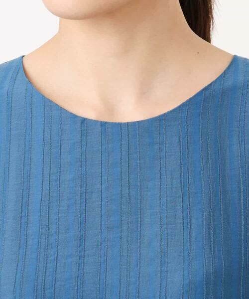 MK MICHEL KLEIN / エムケーミッシェルクラン ロング・マキシ丈ワンピース | ドビーストライプフレアーシルエットワンピース/洗える | 詳細2