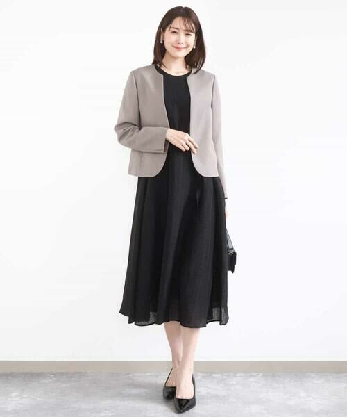 MK MICHEL KLEIN / エムケーミッシェルクラン ロング・マキシ丈ワンピース | ドビーストライプフレアーシルエットワンピース/洗える | 詳細21