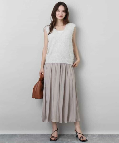 MK MICHEL KLEIN / エムケーミッシェルクラン ニット・セーター | ラメシャギーニットジレ/前後2way/洗える | 詳細10