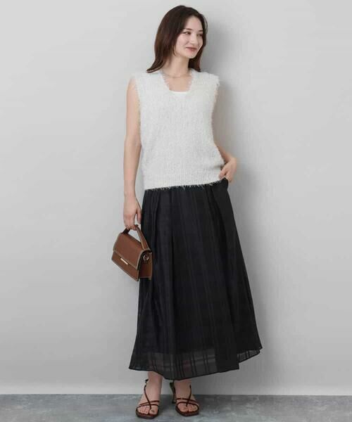 MK MICHEL KLEIN / エムケーミッシェルクラン ニット・セーター | ラメシャギーニットジレ/前後2way/洗える | 詳細13