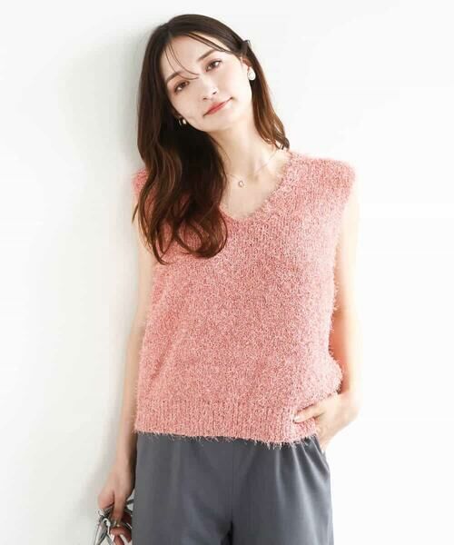 MK MICHEL KLEIN / エムケーミッシェルクラン ニット・セーター | ラメシャギーニットジレ/前後2way/洗える | 詳細14