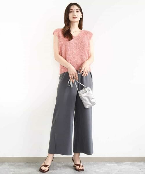 MK MICHEL KLEIN / エムケーミッシェルクラン ニット・セーター | ラメシャギーニットジレ/前後2way/洗える | 詳細15