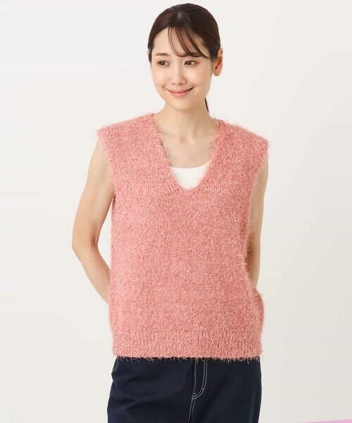 MK MICHEL KLEIN / エムケーミッシェルクラン ニット・セーター | ラメシャギーニットジレ/前後2way/洗える | 詳細22