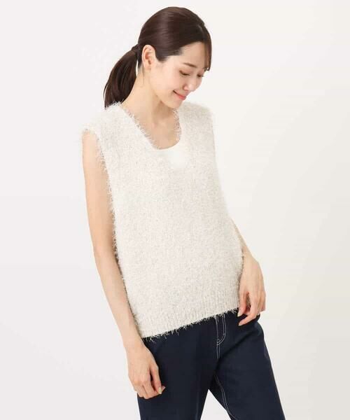 MK MICHEL KLEIN / エムケーミッシェルクラン ニット・セーター | ラメシャギーニットジレ/前後2way/洗える | 詳細29