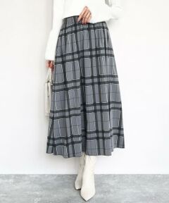 MK MICHEL KLEIN / エムケーミッシェルクラン ロング・マキシ丈スカート | リバーシブルチェックスカート/洗える
