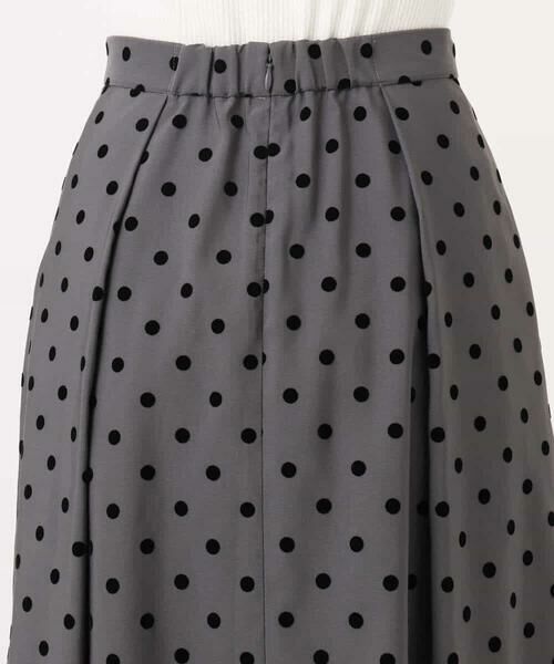 MK MICHEL KLEIN / エムケーミッシェルクラン ロング・マキシ丈スカート | フロッキードット柄タックスカート/洗える | 詳細24