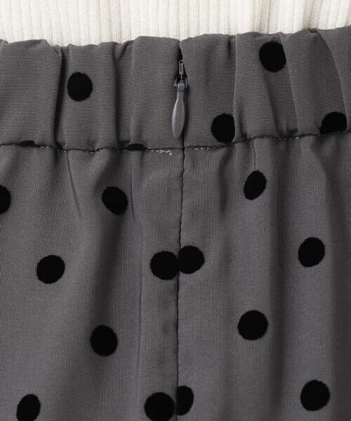 MK MICHEL KLEIN / エムケーミッシェルクラン ロング・マキシ丈スカート | フロッキードット柄タックスカート/洗える | 詳細25