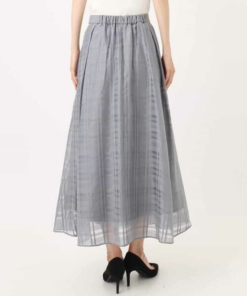 MK MICHEL KLEIN / エムケーミッシェルクラン ロング・マキシ丈スカート | シアードビーチェックスカート/洗える | 詳細19