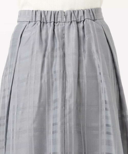 MK MICHEL KLEIN / エムケーミッシェルクラン ロング・マキシ丈スカート | シアードビーチェックスカート/洗える | 詳細21