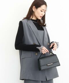 MK MICHEL KLEIN / エムケーミッシェルクラン ベスト | ダブルブレストジレ/洗える