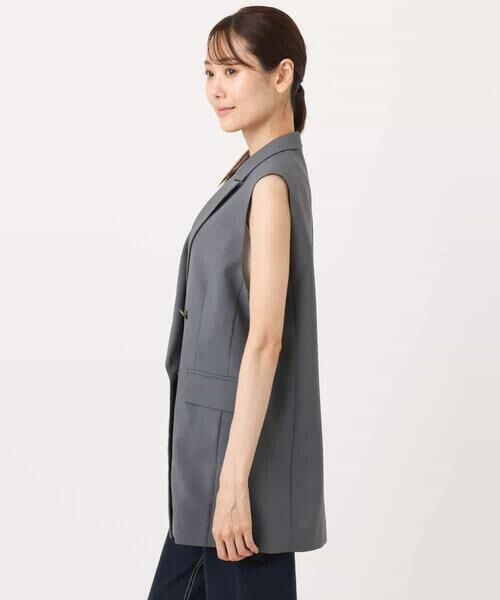 MK MICHEL KLEIN / エムケーミッシェルクラン ベスト | ダブルブレストジレ/洗える | 詳細18